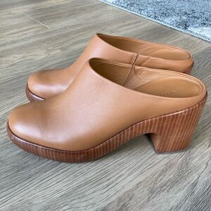 Vince Brown Leather Mules size 8